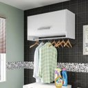 Ver imagem 2 de Kit 2 Armários Multiuso Aéreo Cabideiro Grécia Branco - Lyam Decor