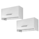 Ver imagem 1 de Kit 2 Armários Multiuso Aéreo Cabideiro Grécia Branco - Lyam Decor