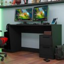 Ver imagem 2 de Mesa para Computador Notebook PC Gamer Fantasy Bmg-02 Preto Fosco - Lyam Decor