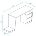 Ver imagem 4 de Mesa para Computador Notebook Pc Gamer Strike Bmg-01 Preto Fosco - Lyam Decor