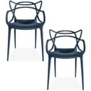 Ver imagem 1 de Kit 2 Cadeiras Decorativas para Sala de Jantar Amsterdam Preto - Lyam Decor