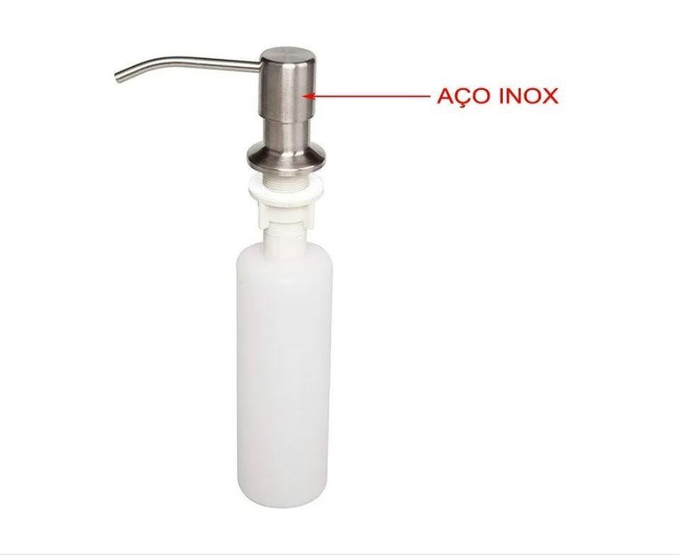 Dosador Dispenser Embutir Inox 304 Sabão Sabonete Detergente - 2