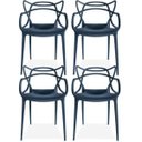 Ver imagem 1 de Kit 4 Cadeiras Decorativas para Sala de Jantar Amsterdam Preto - Lyam Decor
