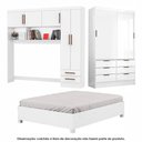 Ver imagem 1 de Guarda Roupa Modulado Sevilha com Cama Casal Carioca Móveis Branco