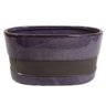 Vaso Cerâmica para Plantas Oval Roxo 24x13x12cm Santa Cecília - 3