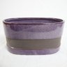 Vaso Cerâmica para Plantas Oval Roxo 24x13x12cm Santa Cecília - 1