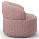 Ver imagem 6 de Kit 02 Poltronas Giratória Orgânica para Sala de Estar Living Helena L02 Linho Rosa - Lyam Deco