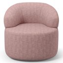 Ver imagem 5 de Kit 02 Poltronas Giratória Orgânica para Sala de Estar Living Helena L02 Linho Rosa - Lyam Deco