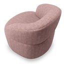 Ver imagem 7 de Kit 02 Poltronas Giratória Orgânica para Sala de Estar Living Helena L02 Linho Rosa - Lyam Deco