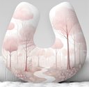 Ver imagem 1 de Almofada de Amamentação Travesseiro Floresta Árvores Rosa Feminino