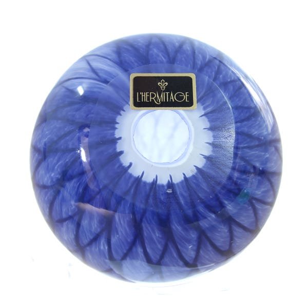 Ovo decorativo Geo vidro azul 7,5x9,5cm L'Hermitage - 3