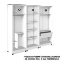 Ver imagem 3 de Guarda Roupa Modulado Casal 6 Portas 3 Peças Branco Delta Fênix