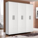 Ver imagem 1 de Guarda Roupa Modulado Casal 6 Portas 3 Peças Branco Delta Fênix
