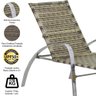 2 Espreguiçadeiras Garden e Mesa em Alumínio para Piscina - Capuccino - 3
