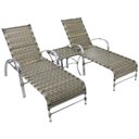 Ver imagem 1 de 2 Espreguiçadeiras Garden e Mesa em Alumínio para Piscina - Capuccino