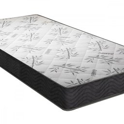Colchão Solteiro Portobel de Kairo EPS D33 88x188x19 Preto Com Branco Bambu  - 3