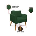 Ver imagem 6 de Kit 2 Poltronas Aline Veludo Verde Pés Palito Castanho - D’Rossi