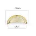 Ver imagem 2 de Puxador Concha Colonial Kit com 6 Unidades: Dourado