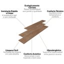 Ver imagem 4 de Kit Piso Vinílico Colado Régua Sofisticato 2mm 11m² Marrom/Cacau Ruffino