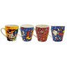 Caneca Porcelana Romero Britto 300ml Jogo 4 Unidades - Yazi - 1