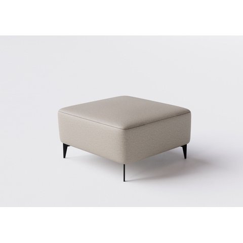 Sofá Dream Box Moderno Puff 80cm Bege com Courino Terracota - Rede Móveis
