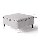 Ver imagem 3 de Sofá Dream Box Moderno Puff 80cm Bege com Courino Terracota - Rede Móveis
