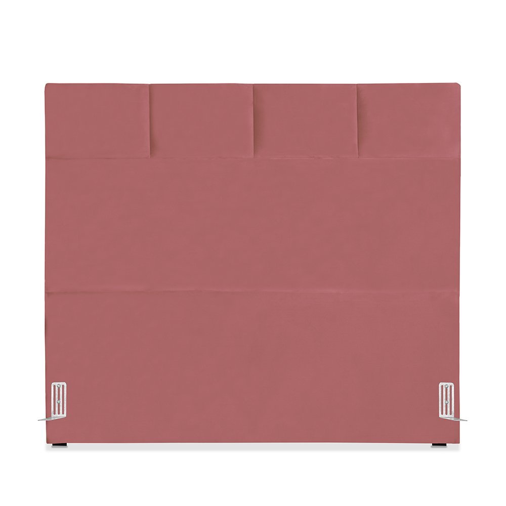 Cabeceira de Cama Box Viúva 128 cm Marjorie Inspire House Suede Veludo Goiaba - 2