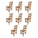 Ver imagem 1 de Kit com 8 Cadeiras Rusticas Madeira Maciça Mineira para Area Externa Malbec