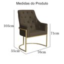 Ver imagem 6 de Poltrona Decorativa Vick Base em Metal Linho CACAU