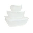 Ver imagem 1 de Jogo de Potes Plastico Translucido Cubby Freezer Micro-ondas Cor:transparente