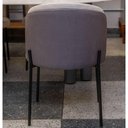 Ver imagem 4 de Cadeira Aloe Estofada Cinza Claro e Cinza Escuro com Base Aco Preto - 71187