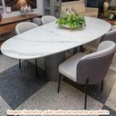 Ver imagem 5 de Cadeira Aloe Estofada Cinza Claro e Cinza Escuro com Base Aco Preto - 71187