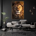 Ver imagem 2 de Quadro Decorativo Leão da Tribo de Judá Com Moldura e Sem Vidro 100x160