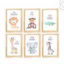 Ver imagem 4 de Quadros Decorativos Infantil Safari Baby Moldura e Vidro:branca