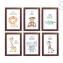 Ver imagem 3 de Quadros Decorativos Infantil Safari Baby Moldura e Vidro:branca