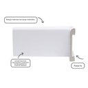 Ver imagem 4 de Rodapé de Poliestireno Redondo 10cm x 0,15cm Metro Linear Barra 240cm Flat Branco Graddus