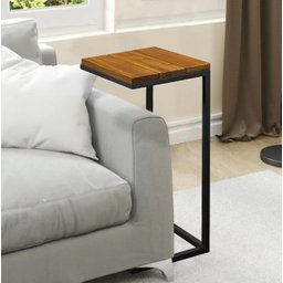 Mesinha Lateral Apoio Sofá Livros Notebook Home Office - 5