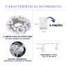 Cordão Led Pisca 8 Funções 100 Bolinhas Branco Quente 127v - 9
