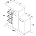 Ver imagem 3 de Balcao Fruteira Cozinha 2 Portas 89 Cm Mf185 Carvalho Branco Dtall Carvalho Branco