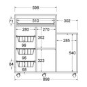 Ver imagem 5 de Balcao Fruteira Cozinha 2 Portas 89 Cm Mf185 Carvalho Branco Dtall Carvalho Branco
