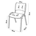 Ver imagem 5 de Kit 7 Cadeira Iso Infantil Creche, Escola Base Cinza Verde Água