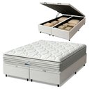 Ver imagem 1 de Cama Box Baú Casal King Colchão Molas Ensacadas Granville com Pillow 193x203x69cm