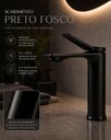 Ver imagem 7 de Torneira Baixa Berlim Luxo Premium Preta Monocomando Goldenx
