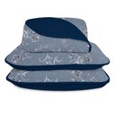 Ver imagem 3 de Kit Cobre Leito Casal 3 Pçs em Malha Floral Azul