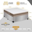Ver imagem 5 de Cama Box Casal Suede + Colchão Molas Ensacadas Royal Sleep Bioclassic 138cm Cor:Cinza