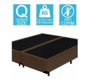 Ver imagem 2 de Base Cama Box Bipartido Queen Size Suede Marrom 40x158x198