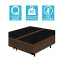 Ver imagem 2 de Base Cama Box Bipartido Queen Size Suede Marrom 40x158x198