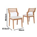 Ver mais imagens de Mesa de Jantar Baoba 1,80 com 6 Cadeiras Damasco Conforto e Sofisticação Madeira/off White/linho