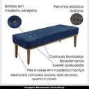 Ver imagem 3 de Recamier Decorativo 140cm Kors Suede Pés de Madeira Azul Marinho - Gran Belo