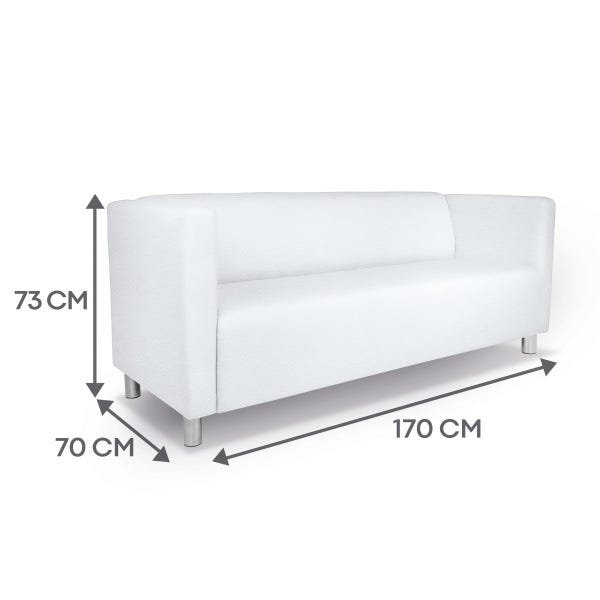 Conjunto Sofá 3 Lugares e Sofá 2 Lugares, Modelo Urbano, Tecido Korano Branco, Silla - 2